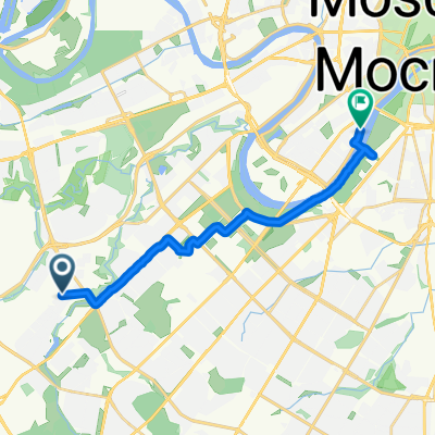 От Большая Очаковская улица, 10к1, Москва до Фрунзенская набережная, 22с1, Москва