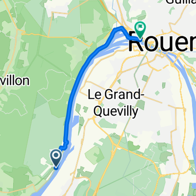 De 2 Chemin des Templiers, Val-de-la-Haye à Quai de Boisguilbert, Rouen