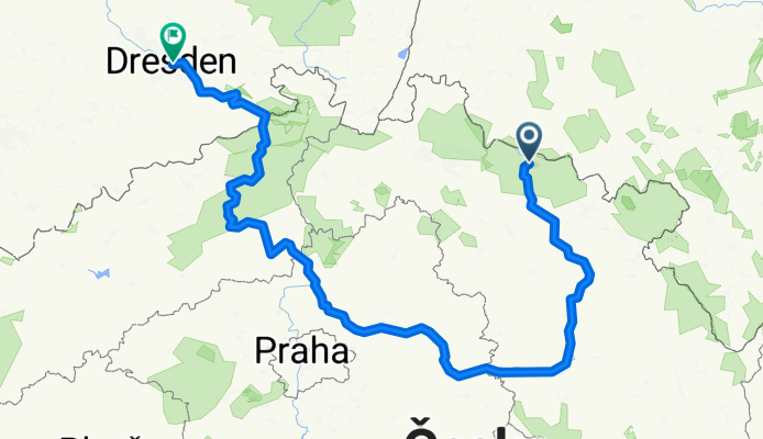 Špindlerův Mlýn to Steinstraße 5, Dresden