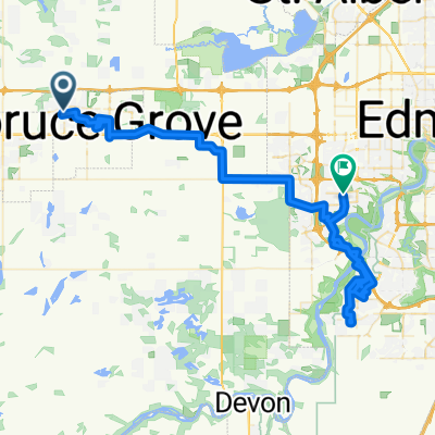 Restful route in Edmonton