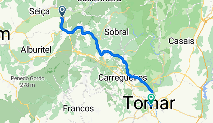 Rua da Capela 40–41A, Ourém to Rua dos Moinhos 49–69, Tomar