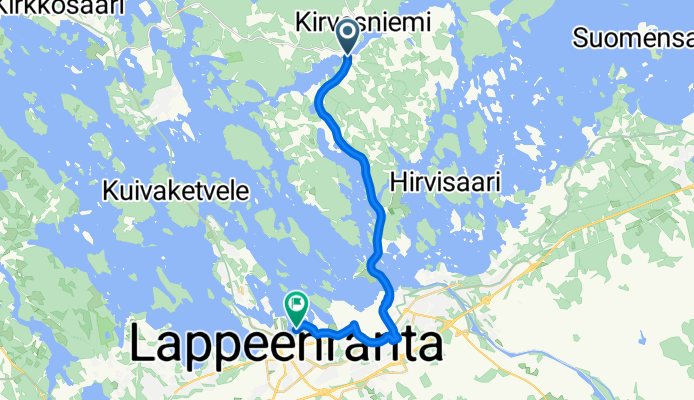 Vehkataipaleentie 1255, Taipalsaari to Ainonkatu 37, Lappeenranta