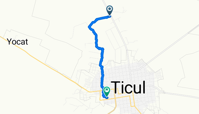 De Carretera Ticul-Sacalum, Ticul a Cerrada 27A 108, Ticul