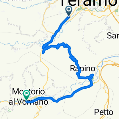 Da Contrada Villa Tordinia, Teramo a Via delle Fornaci Vecchie, Montorio al Vomano