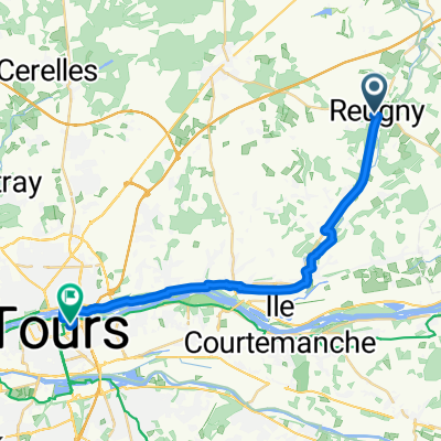 De D5 2, Reugny à Rue du Petit Pré 2 Ter, Tours