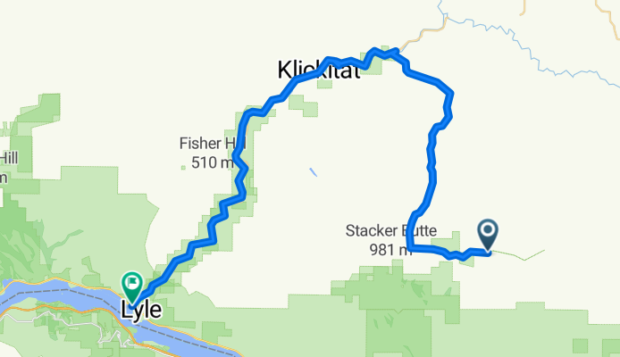 Swale Canyon to Klikitat trail to Lyle
