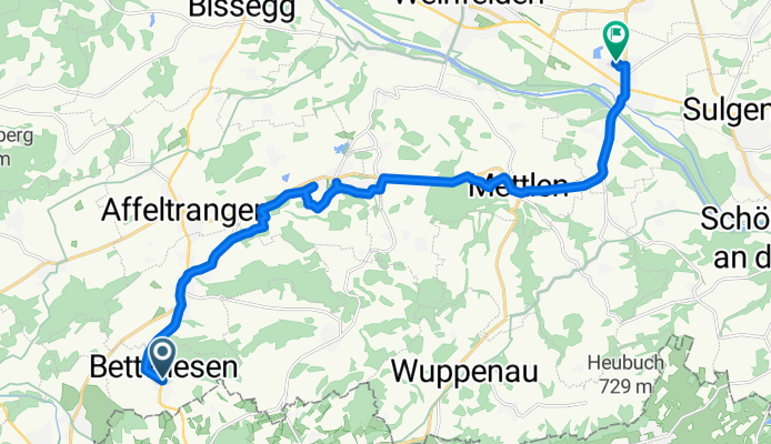 16 37, Bettwiesen nach Nelkenstrasse 20, BĂĽrglen