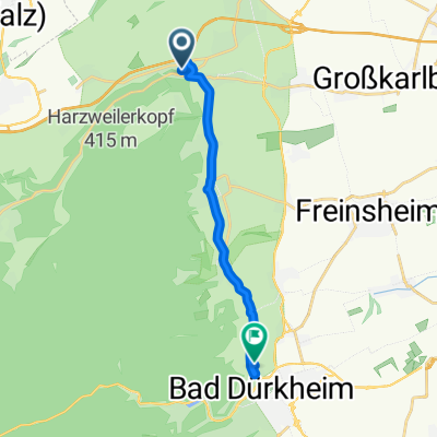 Mittelgasse 23, Neuleiningen naar Michelsbergstraße, Bad Dürkheim