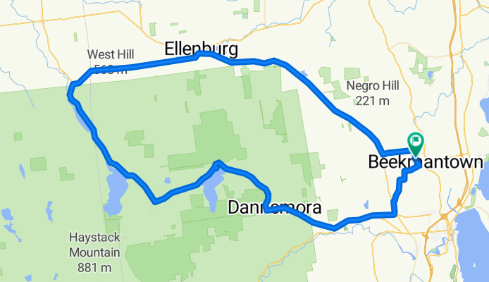 Mountain route from parents.