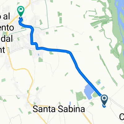 Da Via Ponte della Regina, Morsano al Tagliamento a Piazzale del Santuario 4, San Vito al Tagliamento