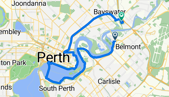 Ascot to South Perth and Bayswater