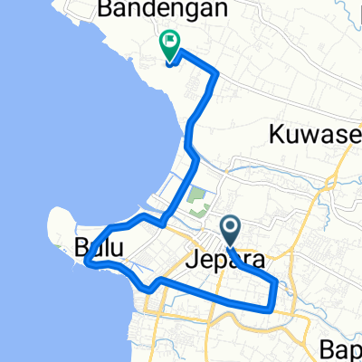 Route from Jalan Pattimura, Jepara bandenhan