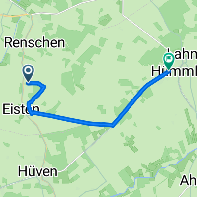 Waldstraße 1, Sögel nach Hüvener Straße 14, Lahn