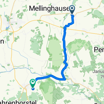 Hinterstraße 1, Siedenburg nach Kuppendorfer Straße 2, Kirchdorf