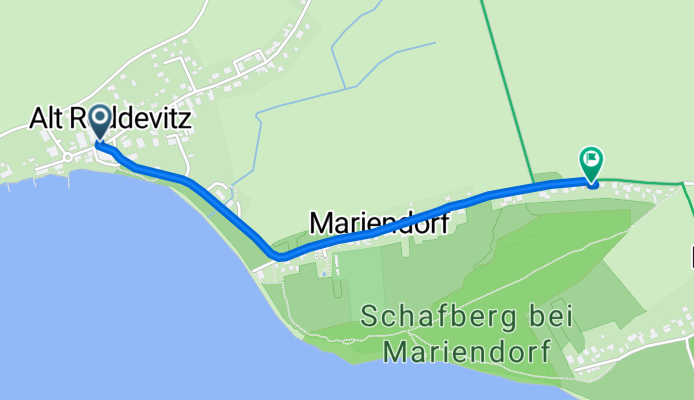 Gerade Fahrt in Middelhagen