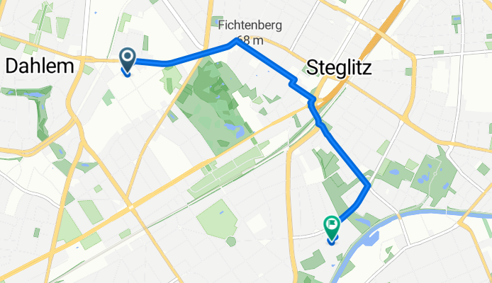 Takustraße 40, Berlin nach Hindenburgdamm 30, Berlin