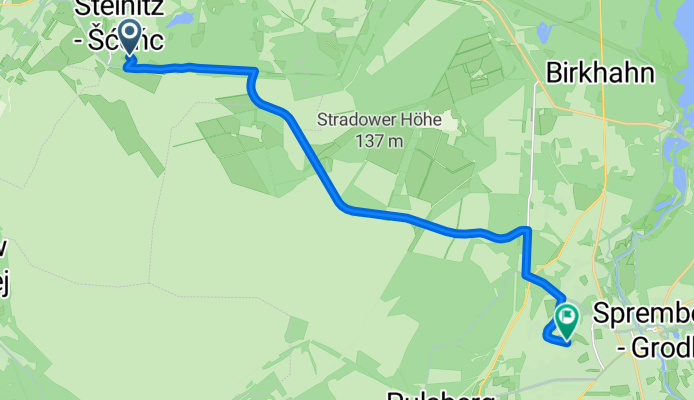 Route nach Ringstraße 14, Spremberg