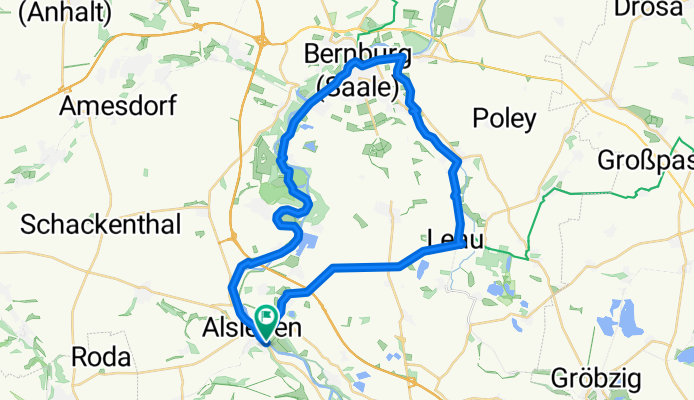Alsleben nach Bernburg und zurück