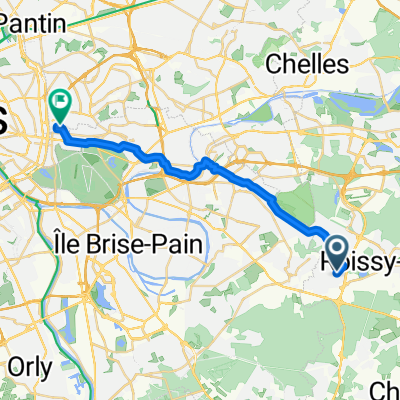 De Rue des Berchères 60, Pontault-Combault à Rue du Progrès 4, Montreuil