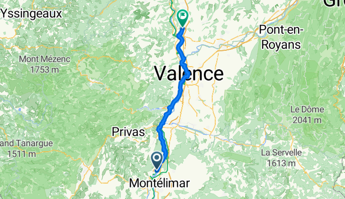 Itinéraire vers 5 Rue des Terres Blanches, Larnage