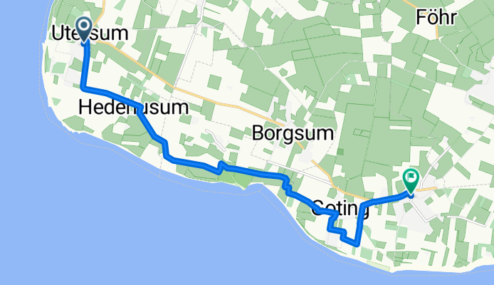Boowen Taarep 7, Utersum nach Strandstraße 5, Nieblum