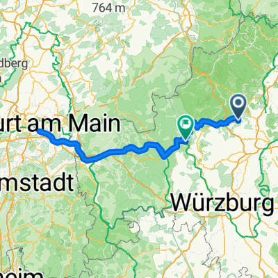 Wiesenstraße 2, Sulzthal nach Kolpingstraße 7, Gemünden am Main