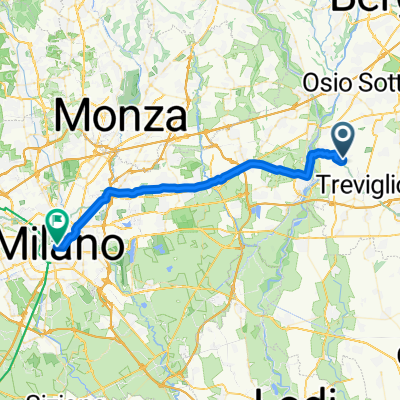 Route from Via Canonica, Treviglio