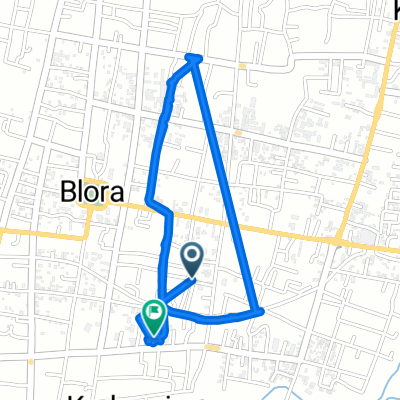 Jalan Cempaka 14, Kecamatan Blora to Jalan Reksodiputro No.20, Kecamatan Blora