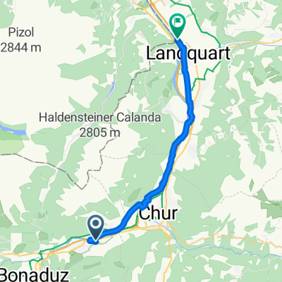 Route von Via Ardisla 7, Domat/Ems