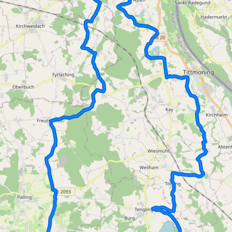 Route nach Hahngreding 51, Halsbach