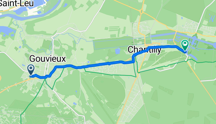 De Rue de la Cave, Gouvieux à D924a, Chantilly