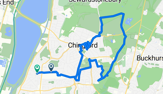 Chingford Mount, London to 12 Rectory Close, London