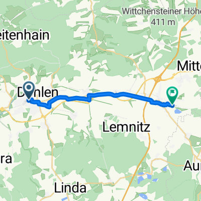 Markt 6, Neustadt an der Orla nach Quellenweg 1, Triptis