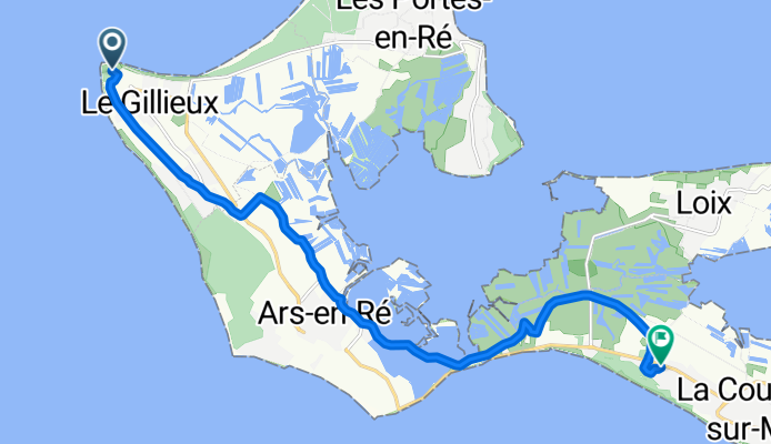 De 53–155 Allée du Phare, Saint-Clément-des-Baleines à Le Gros Buisson, La Couarde-sur-Mer