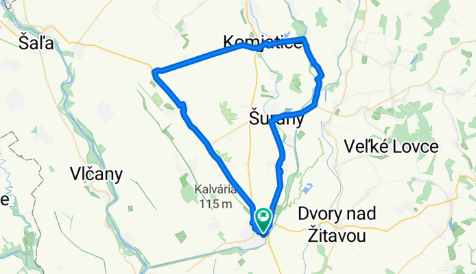 NZ - Šurany - Komjatice - Tvrdošovce - NZ