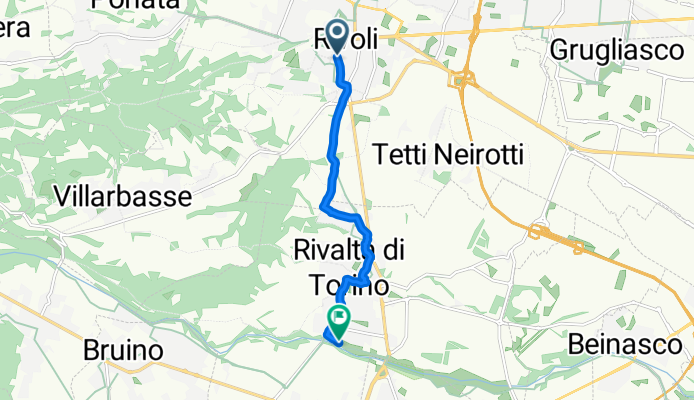 Da Via Giuseppe Mazzini 35, Rivoli a Via Amerigo Vespucci 26, Rivalta di Torino