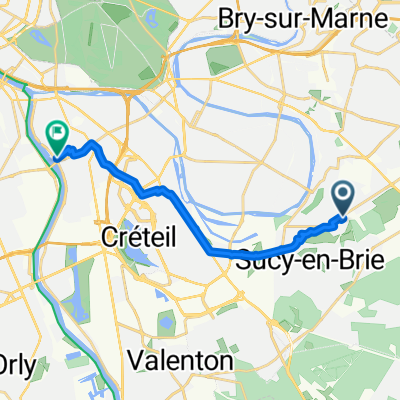 De 2–6 Avenue Élisabeth Vigée-Lebrun, Ormesson-sur-Marne à 3 Rue du Maréchal de Lattre de Tassigny, Alfortville