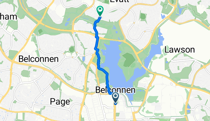 Benjamin Way (Belconnen) to Evatt Bike Path - walk