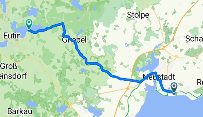 Campingpl. Seeblick 15, Neustadt in Holstein nach Unnamed Road, Eutin