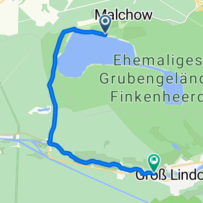 Am Helenesee 2, Frankfurt (Oder) nach Bungalowsiedlung Am Kanal 14, Groß Lindow