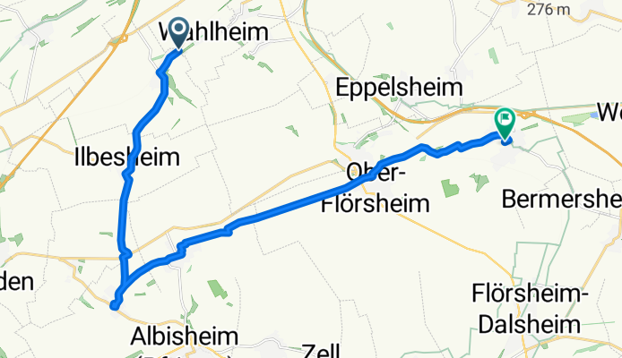 Bahnhofstraße 81, Freimersheim nach Auf der Au 1A, Gundersheim