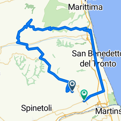 De Contrada Spiagge 23, Monteprandone à Viale Alcide De Gasperi 12, Centobuchi