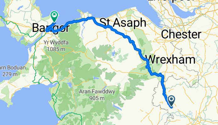 School Road, Oswestry to 4–10 Margaret Street, Beaumaris