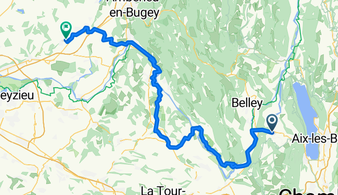 De Place Charles Dullin 78, Yenne à Rue du Favre 75, Bourg-Saint-Christophe