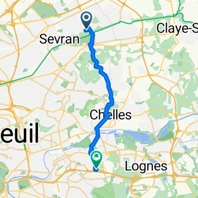 De 6 Avenue Édouard Branly, Villepinte à 24 Allée du Closeau, Noisy-le-Grand