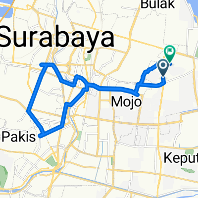 Jalan Dokter Ir. Haji Soekarno 79, Kecamatan Mulyorejo to Jalan Kalijudan X 39, Kecamatan Mulyorejo