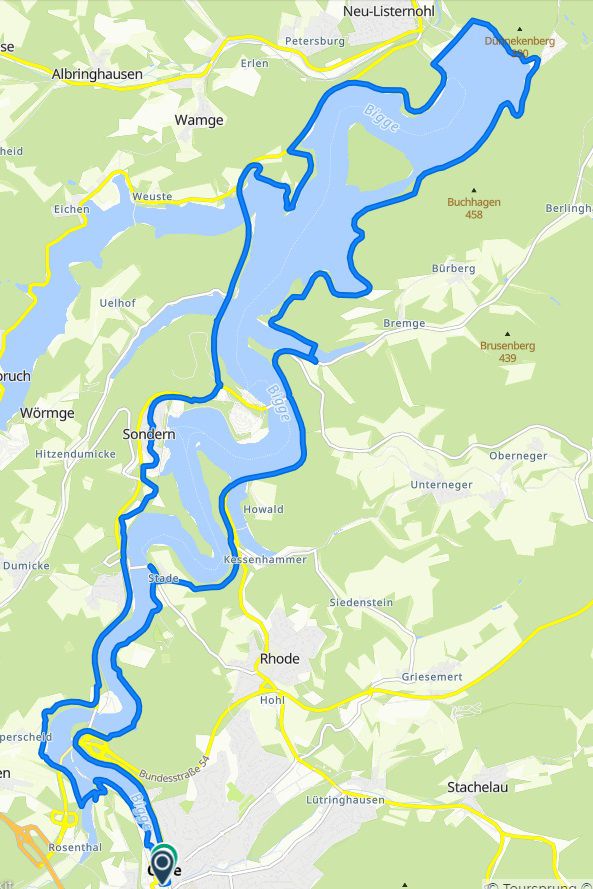 Biggesee Rundfahrt - Radroute - 🚲 Bikemap