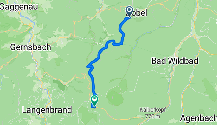 Höhenstraße, Dobel nach Kaltenbronner Straße 599, Gernsbach