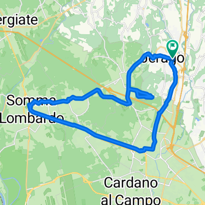 Percorso per Via Achille Grandi 13, Jerago Con Orago