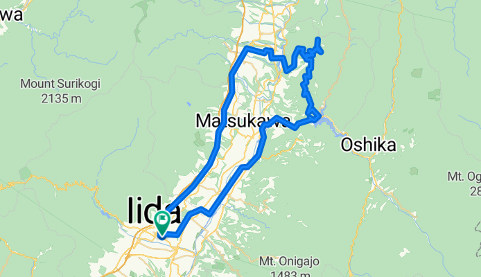 To Mt.Jinbagata by way of Koshibu Dam from Iida Station